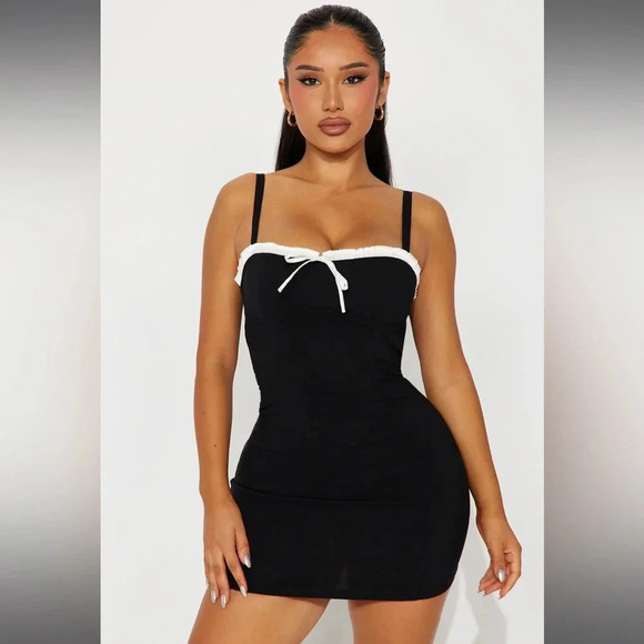 Florence Nights Micro Mini Dress - Black size M - Picture 1 of 3